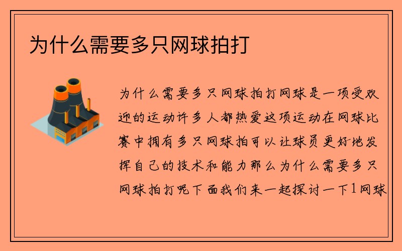 为什么需要多只网球拍打